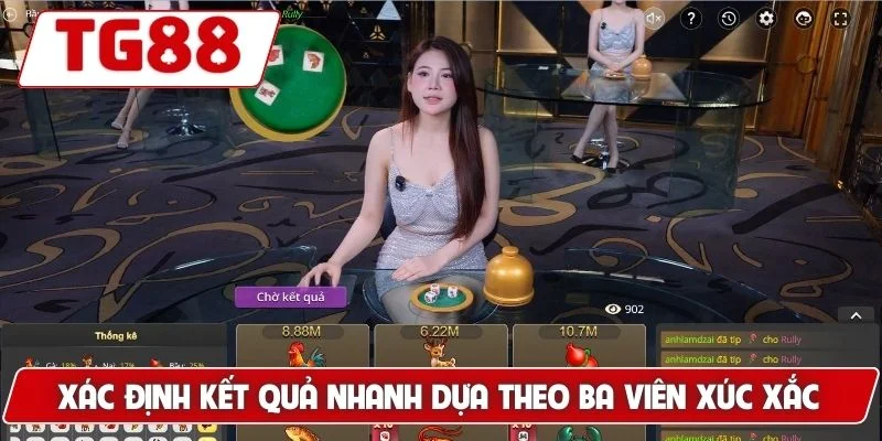 Khám Phá Cách Chơi Bầu Cua Độc Đáo Tại Nhà Cái TG88 6 Xác định kết quả nhanh chóng dựa theo ba viên xúc xắc
